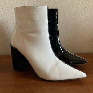 Two-tone Patent Booties